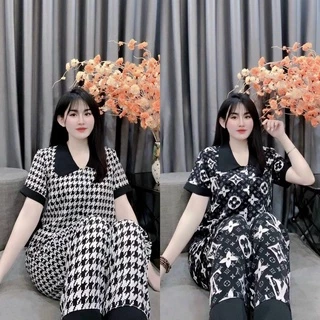 Đồ bộ nữ pijama mặc nhà dể thương  dài cổ sen mặc nhà kate  thái , loại 1,thoáng mát