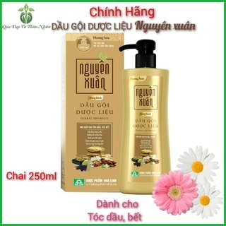 Dầu gội dược liệu Nguyên Xuân Bồng Bềnh 250ml - Ngát hương hoa, phù hợp với da đầu dầu.