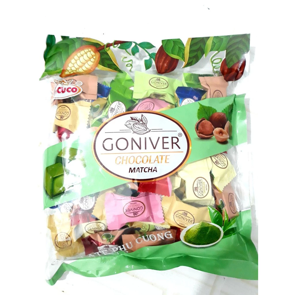 Kẹo Chocolate Matcha GONIVER Phú Cường Túi 320gr