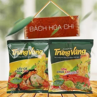 Thùng 30 gói mì Trứng Vàng vị tôm chua cay / lẩu cá chua cay gói 75g