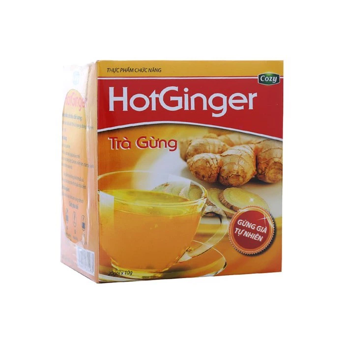 TRÀ GỪNG COZY HÒA TAN HOT GINGER HỘP 200G (20 GÓI)