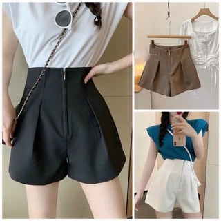 Quần Short Cạp Cao Khoá Kiểu (Mã 16) [SIÊU HOT] chất liệu cao cấp bền đẹp ( ảnh thật + video)