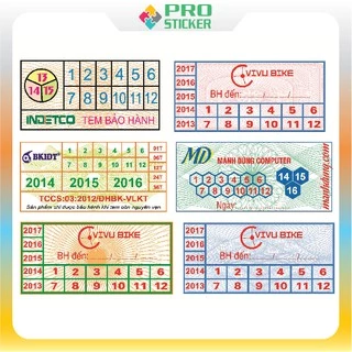 Combo 1000 Tem Bảo Hành ( 2.5 x 1 cm) hoặc 1500 tem tròn (1cm) , Tem Niêm Phong, Tem Vỡ, Decal Vỡ + Bế Sẵn