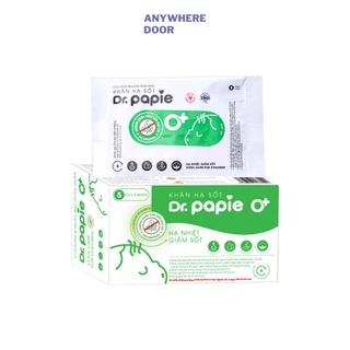 Khăn lau hạ sốt Dr Papie dành cho bé 0m+ và 3m+ hộp 25 tờ