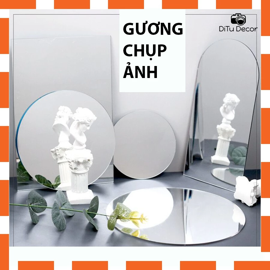 Gương chụp ảnh sản phẩm - gương mini trang trí - Ditu Decor