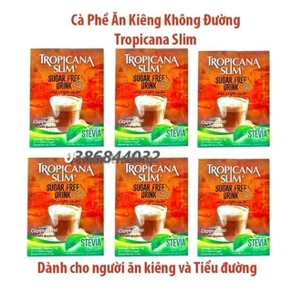 Combo 6 Hộp Cafe Ăn Kiêng Vị Latte / Cappuccino Thương Hiệu Tropicana Slim - Nhập Khẩu Indonesia