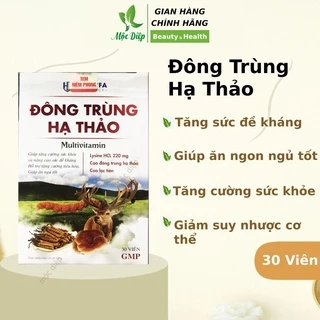 Đông trùng hạ thảo - Viên uống ăn ngon ngủ ngon tăng sức đề kháng bổ sung vitamin phục hồi sức khỏe - Mộc Diệp