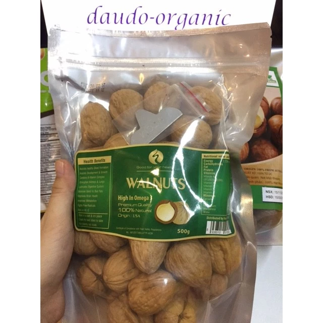 [ organic ] Hạt Óc Chó Walnuts USA gói 500g