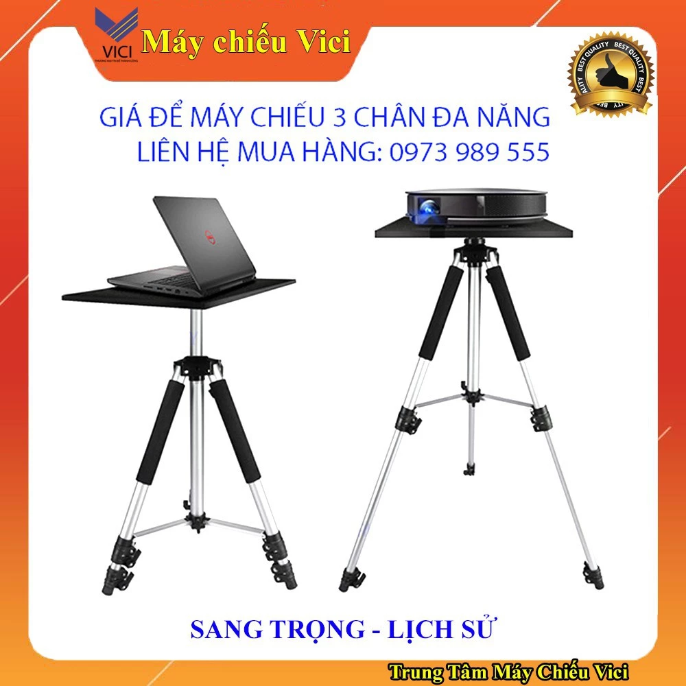 Giá đỡ máy chiếu hợp kim nhôm , chân máy chiếu ống tròn, thiết kế chắc chắn, sang trọng