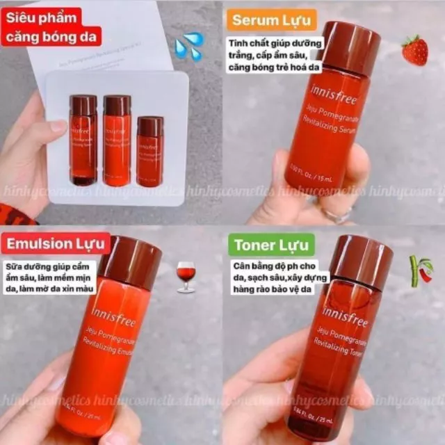 Set innisfree lựu đỏ mini