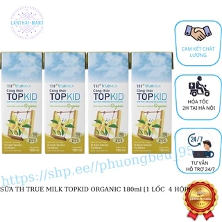 SỮA TH TRUE MILK TOPKID ORGANIC 180ml DATE LUÔN MỚI [1 LỐC 4 HỘP]