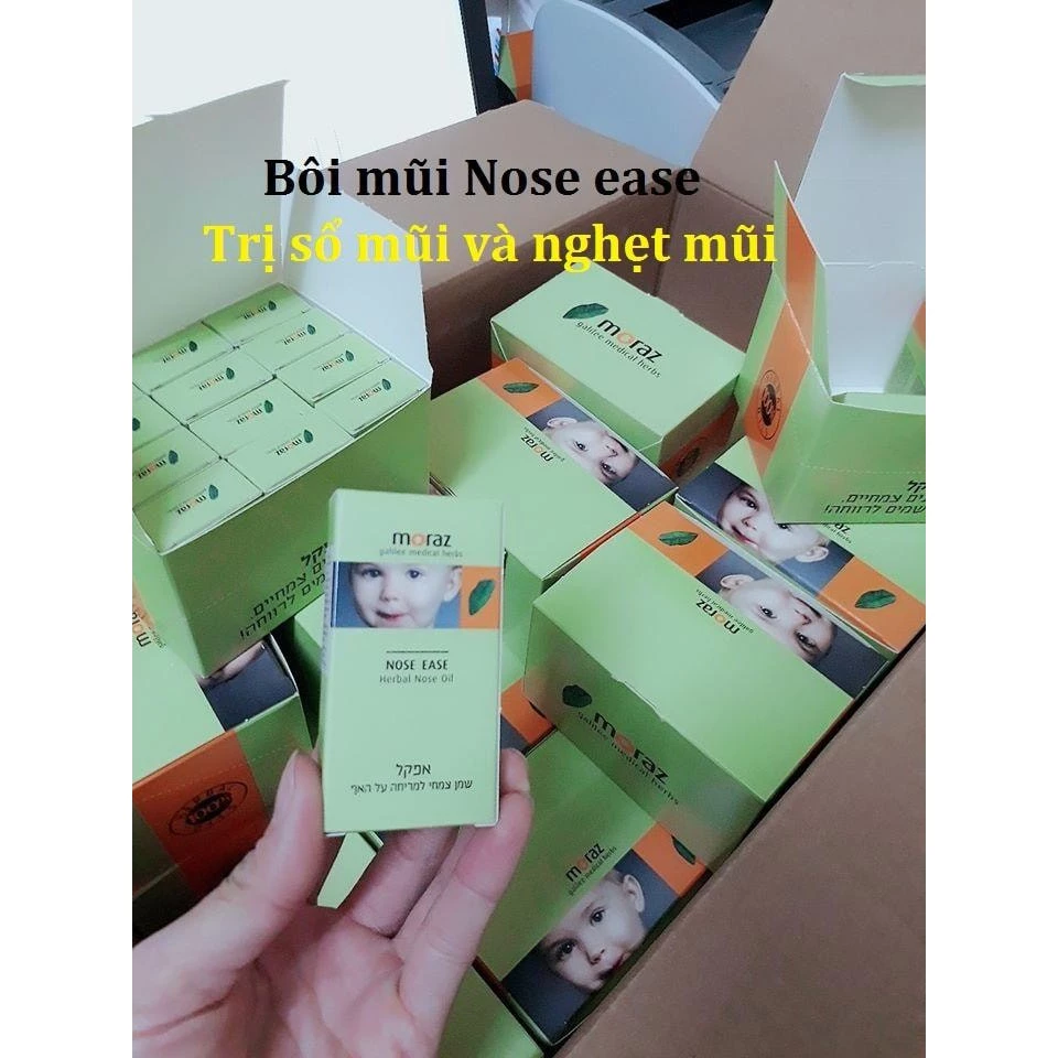 Dầu Bôi Mũi Do Thái Nose Ease  Sổ Mũi, Nghẹt Mũi, Chống Cảm Moraz (10ml)