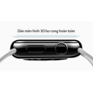 Dán màn hình dành cho Apple Watch Series 6/5/4/ SE 3D full GOR (Hộp 2 miếng, Viền Đen)