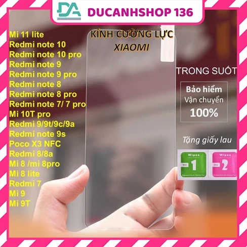 Cường lực Xiaomi Redmi 12C 13C 10C C40 9C Note 10 pro Note 11 pro Note 12 pro Note 5 Note 7 pro Note 8 pro Note 9 pro