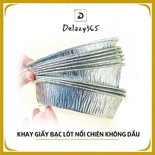 Khay Giấy Bạc Lót Nồi Chiên Không Dầu Đường Kính 19cm