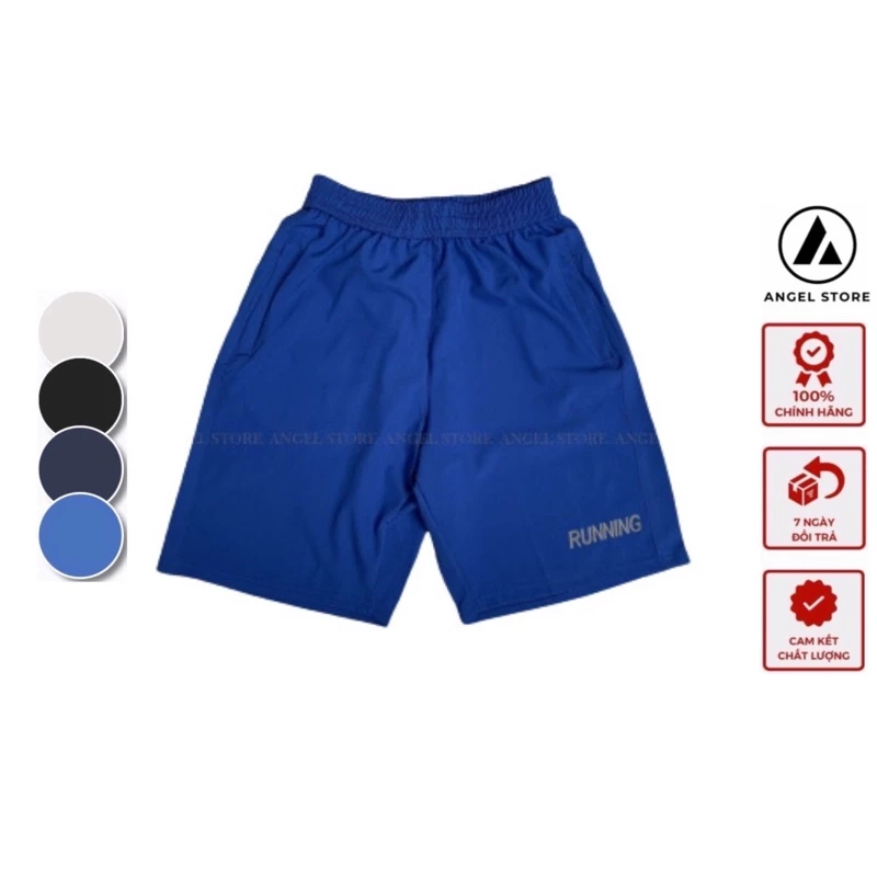 Quần đùi nam RUNNING, quần short thể thao ANGEL STORE vải gió mền mịn mặc nhà đi chơi đều đẹp