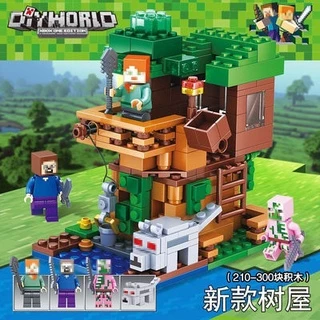 Bộ Đồ Chơi Lắp Ráp Mô Hình Nhà Cây Minecraft