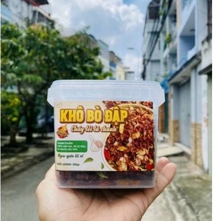 119k hộp 300gr Khô Bò Đập dập cháy tỏi