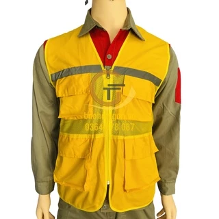 Áo ghi lê ( gile) kỹ sư, áo ghile phản quang màu vàng