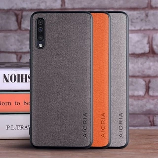 Ốp Điện Thoại Samsung galaxy A50 A70 funda Thiết Kế Đơn Giản Màu Trơn Dệt Da coque Cho A70 ốp Lưng