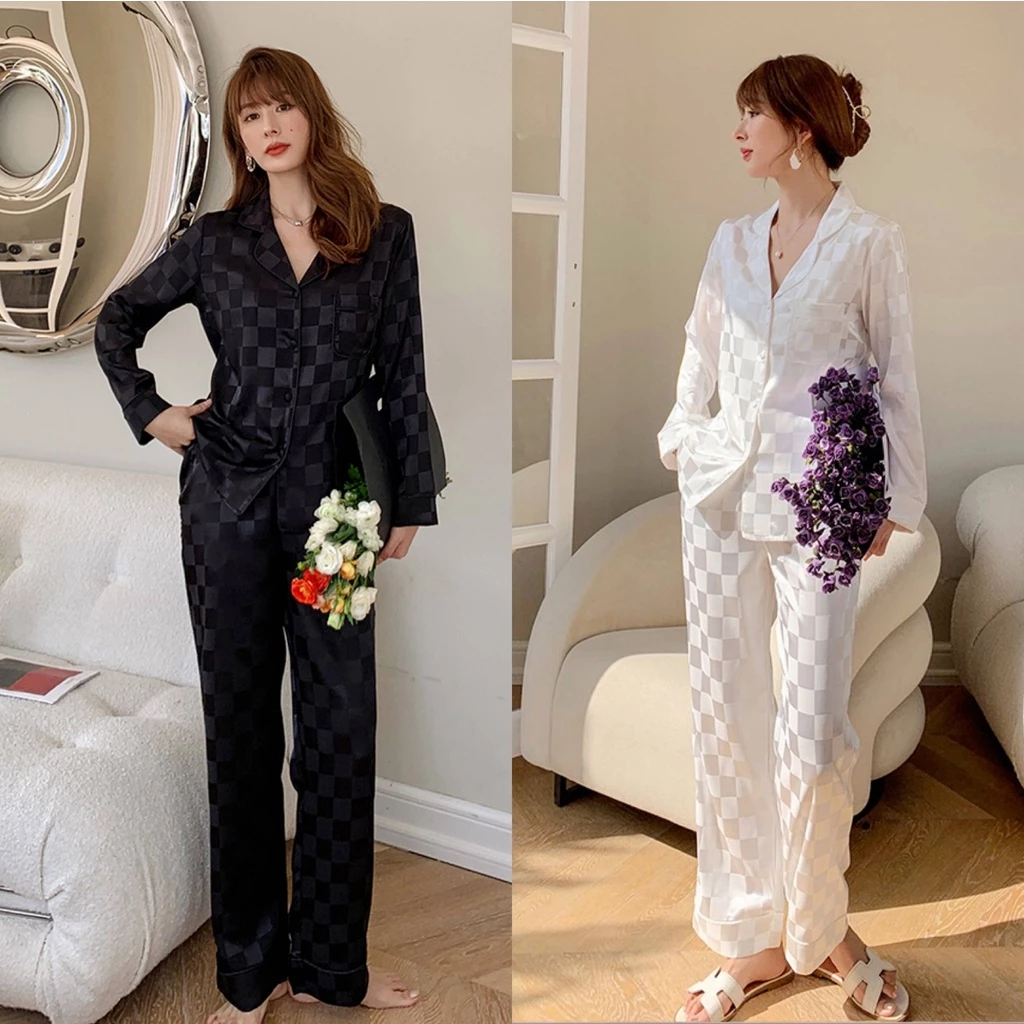 Bộ Pijama Kẻ SọC Đen TrắNg DàNh Cho Nữ - Size M-5XL