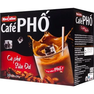 CÀ PHÊ PHỐ SỮA ĐÁ HỘP 240G (10 GÓI)