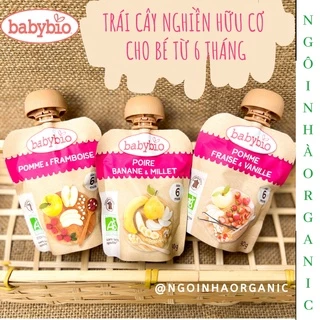 Trái cây nghiền hữu cơ cho bé Babybio 90g (từ 6 tháng)