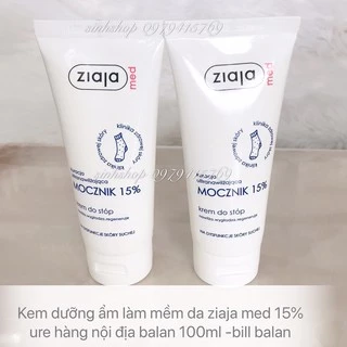 [Bill balan] Kem Dưỡng Ẩm Làm Mềm Da Ziaj Med 15% Urea Cream Hàng nội địa balan 100ml