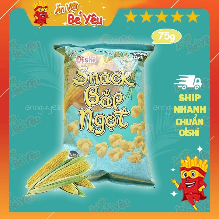 Bim bim Oishi snack bắp ngọt 68g Siêu to khổng lồ