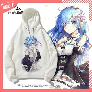 Áo Hoodie Nỉ Ấm Anime Re:Zero Rem & Ram