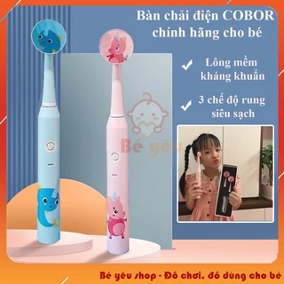 Bàn Chải Đánh Răng Tự Động Cho Bé COBOR – Bàn Chải ĐIỆN Trẻ Em Tặng Kèm 2 Đầu Bàn Chải Thay Thế