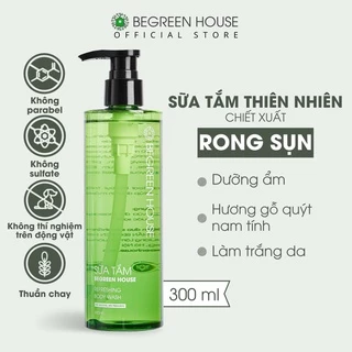 Sữa tắm trắng da cho nam Begreen House 300ml dưỡng chất từ thiên nhiên giúp dưỡng ẩm, trắng da