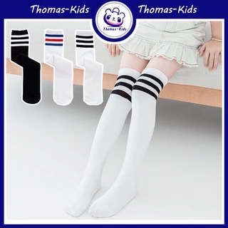 [THOMAS KIDS] Trẻ em Bông dài đầu gối của sinh viên Vớ thời trang cho nữ sinh phong cách đại học Vớ cho nữ sinh 1-12 tuổi