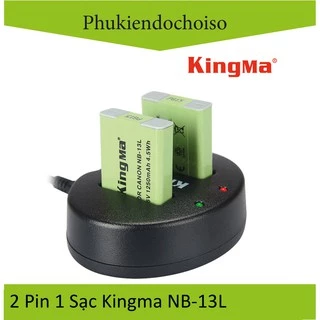 Pin sạc Kingma cho Canon NB-13L + Hộp đựng Pin, Thẻ nhớ