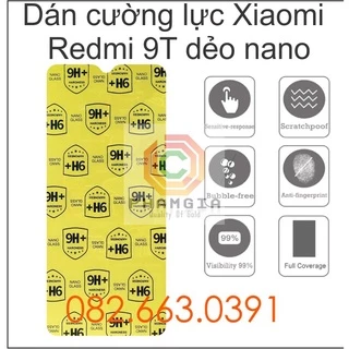 Dán cường lực Xiaomi Redmi 9T( 2021) dẻo nano trong suốt siêu bền