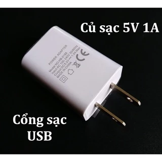 Củ sạc điện thoại 5V 1A, cục sạc cốc sạc điện thoại