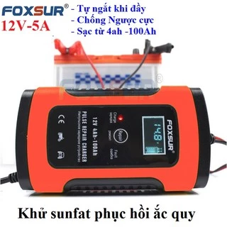 Sạc acquy 12v từ 4Ah-100Ah có chức năng phục hồi acquy bằng khử sunfat