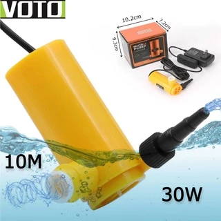 Máy bơm nước mini 12v 10M 30W dùng cho máy cắt rãnh tường, thay nước bể cá (màu vàng)