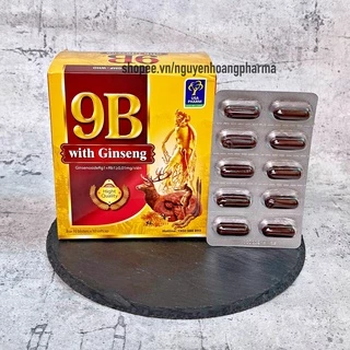 Vitamin tổng hợp 9B bổ sung nhân sâm, đông trùng hạ thảo, nhưng hươu, giúp tăng đề kháng, ngủ ngon, ăn ngon - Hộp 100v