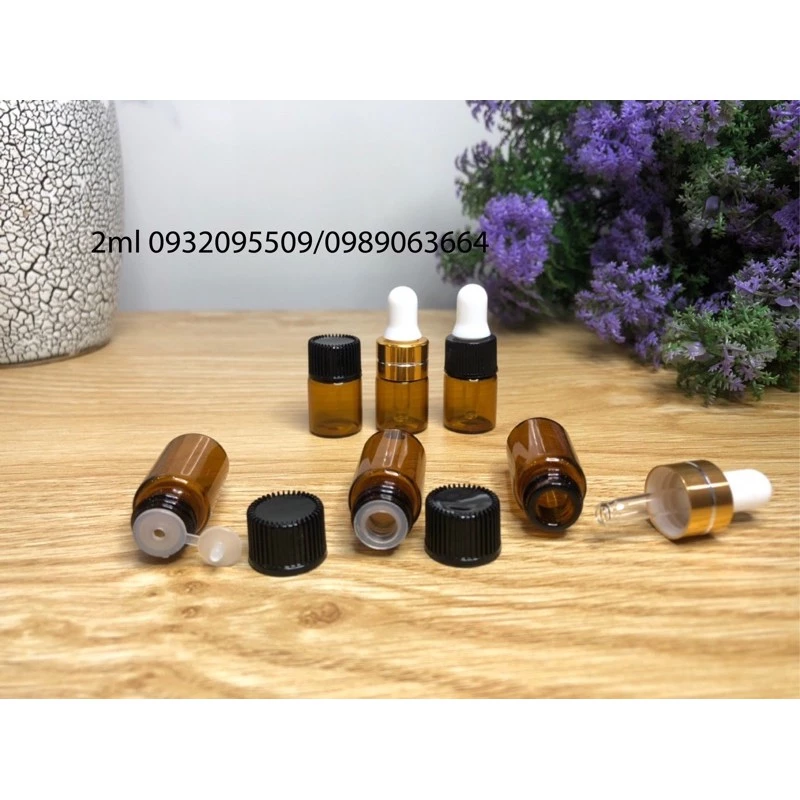 Chai 2ml đựng serum mỹ phẩm tinh dầu