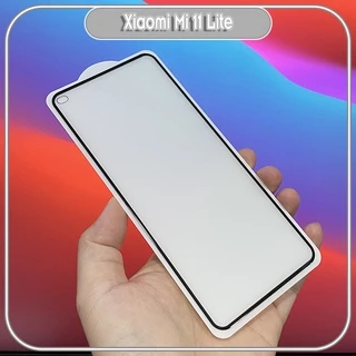 Kính cường lực cho Xiaomi Mi 11 Lite 4G - 5G - NE chống vân tay Full viền Đen