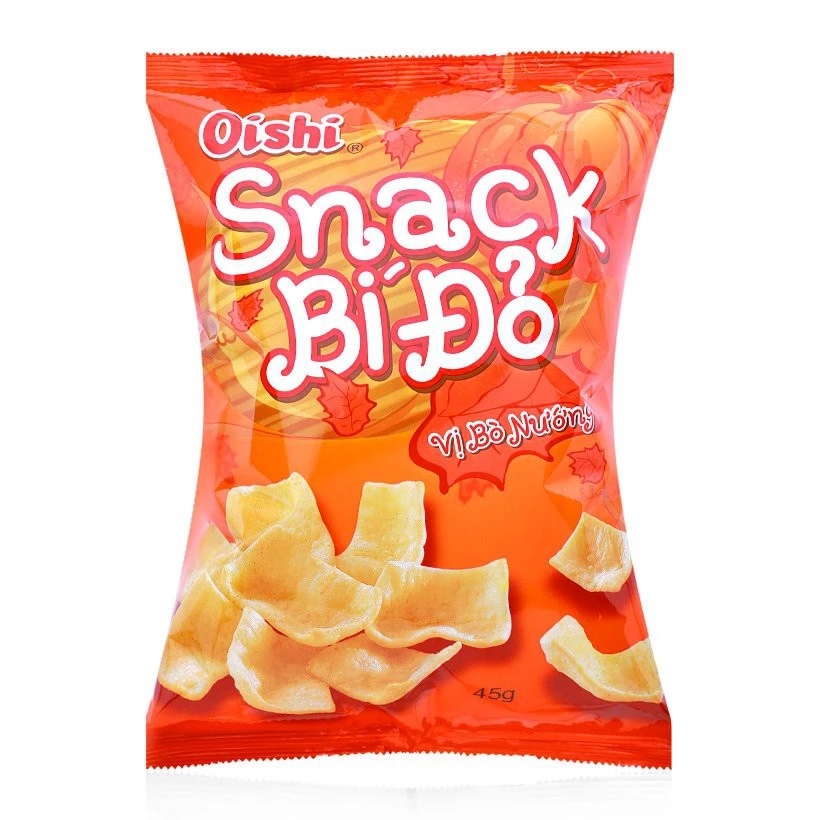 Com bo 5 gói OISHI SNACK BÍ ĐỎ VỊ BÒ NƯỚNG 15 g