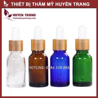 Chai Lọ Chiết Tinh Dầu 5ml/10ml Nút Bóp Nhỏ Giọt - Chai Chiết Tinh Dầu Thủy Tinh - Thẩm Mỹ Huyền Trang NANOCEE