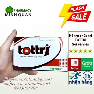 Viên nang tottri trĩ nội ngoại co búi trĩ hỗ trợ cho người bệnh ngừa tái phát giảm táo bón dạng gói và viên