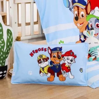 Gối trẻ em kích thước 30 x 50cm vải cotton màu xanh dành cho bé trai