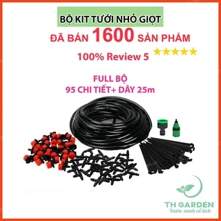 Bộ KIT tưới nhỏ giọt tự động cao cấp TH Garden - Giảm tới 70% lượng nước tưới - Tiết kiệm tới 95% thời gian