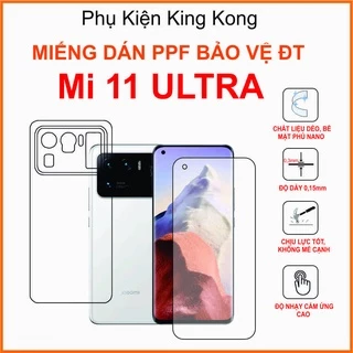 Dán Ppf full  màn Xiaomi Mi 11 ultra FULL viền sau nhám trong