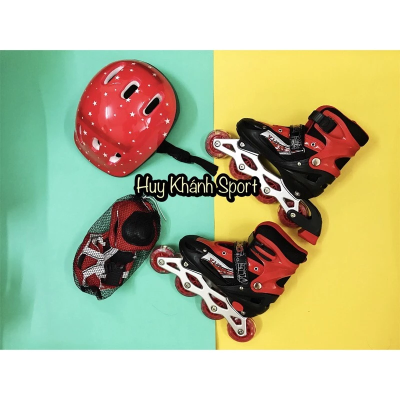 [SALE CUỐI NĂM] Giày trượt patin thể thao phát sáng cao cấp đầy đủ mũ bảo hộ + phụ kiện