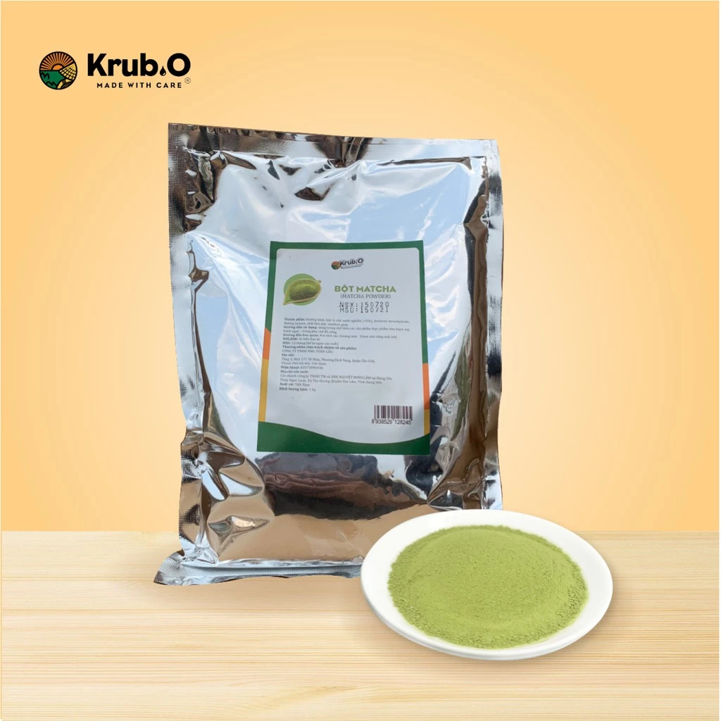 Bột Matcha Powder Krub.O Cao Cấp Gói 1.000g