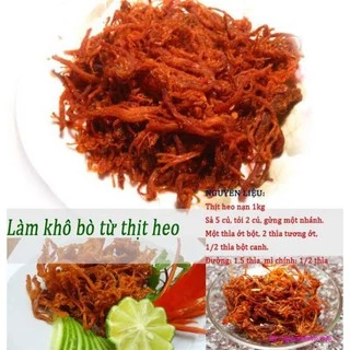 SỈ THÙNG 5KG Khô bò sợi (khô heo giả bò)